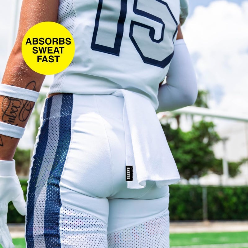 SLEEFS Basic White Football Towel - Image 1